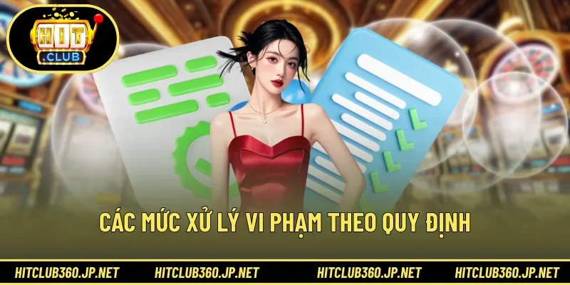 Các mức xử lý vi phạm theo quy định Các mức xử lý vi phạm theo quy định